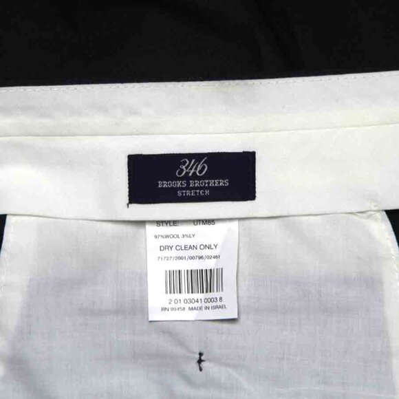 Brooks Brothers Dress Pants Gray Pleated Wool Blend Men's Size 36 X 32 - Picture 2 of 2
